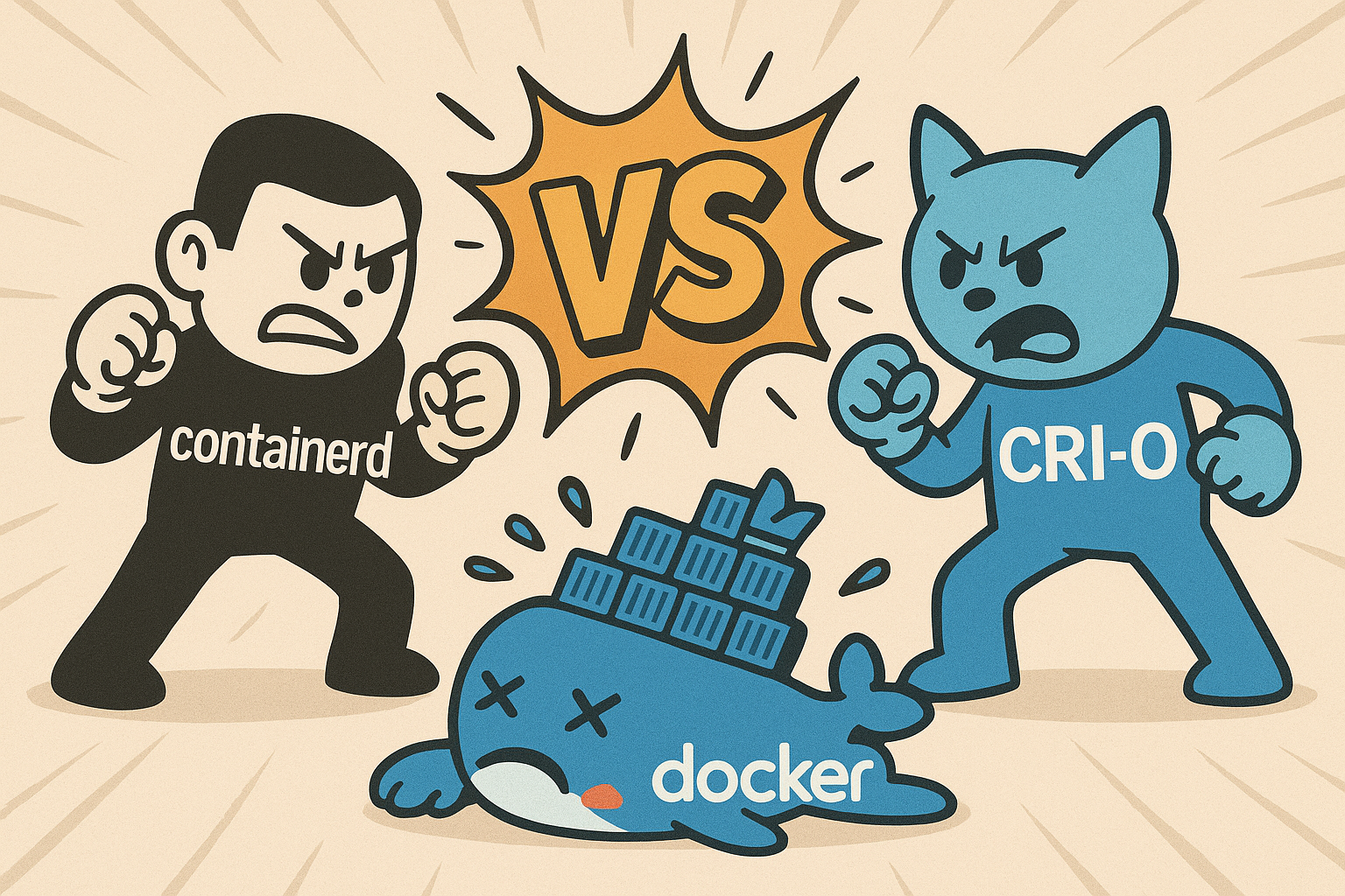 
          containerd vs CRI-O vs cri-dockerd
        
